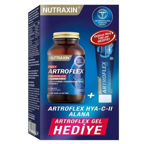 NUTRAXİN ARTROFLEX HYA-C-II 90 TABLET + EXTRA GEL 100 ML HEDİYELİ