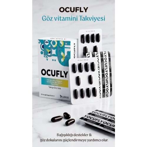 OCUFLY OMEGA-3 LUTEİN & SAFRAN EKSTRESİ İÇEREN GÖZ DESTEKLEYİCİ 30 KAPSÜL