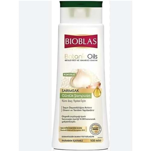 BİOBLAS BOTANİC OİLS SARIMSAKLI ŞAMPUAN 500 ML