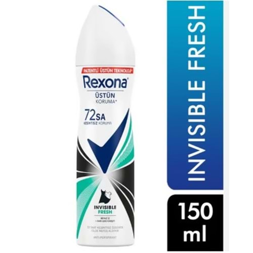 REXONA DEODORANT WOMEN INVİSİBLE FRESH 150 ML