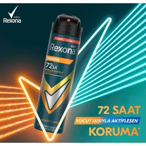 REXONA MEN 72 SAAT ÜSTÜN KORUMA ENERGİSE DEODORANT 150 ML