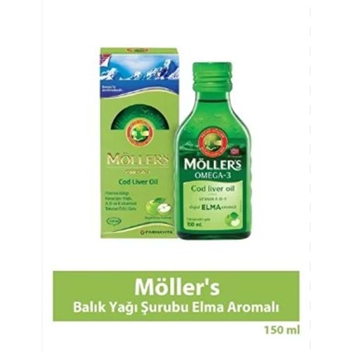 MÖLLER'S BALIK YAĞI ŞURUBU ELMA AROMALI 150 ML