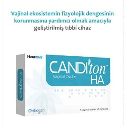 CANDİTON HA VAJİNAL OVÜL 5X2 GR