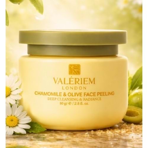 VALERİEM LONDON PAPATYA & ZEYTİN PEELİNG DERİNLEMESİNE TEMİZLİK VE IŞILTI