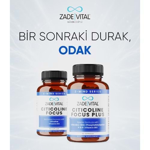 ZADE VİTAL CİTİCOLİNE FOCUS 60 KAPSÜL