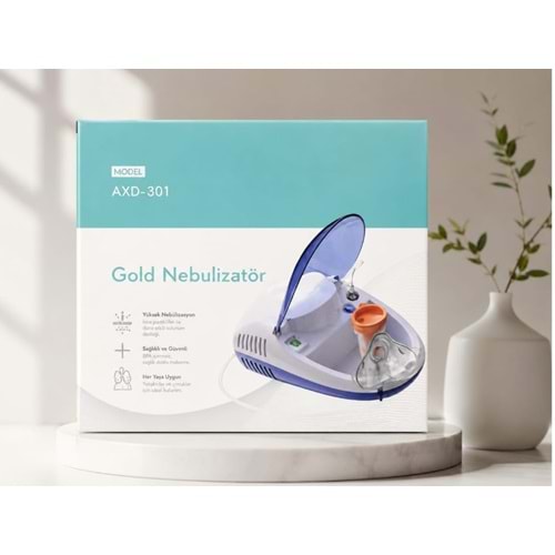 SERFARMA NEBULİZATÖR KOMP. GOLD KAPAKLI AXD-301 BUHAR MAKİNESİ