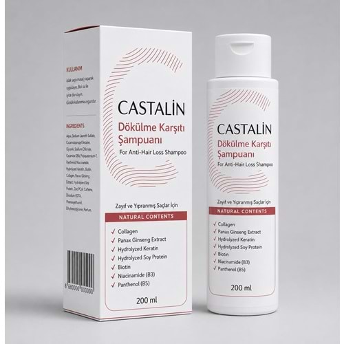 CASTALİN DÖKÜLME KARŞITI ŞAMPUAN 200 ML ( ZAYIF VE YIPRANMIŞ SAÇLAR İÇİN )