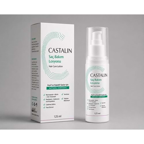 CASTALİN SAÇ BAKIM LOSYONU 125 ML ( ZAYIF VE KEPEKLİ SAÇLAR İÇİN )