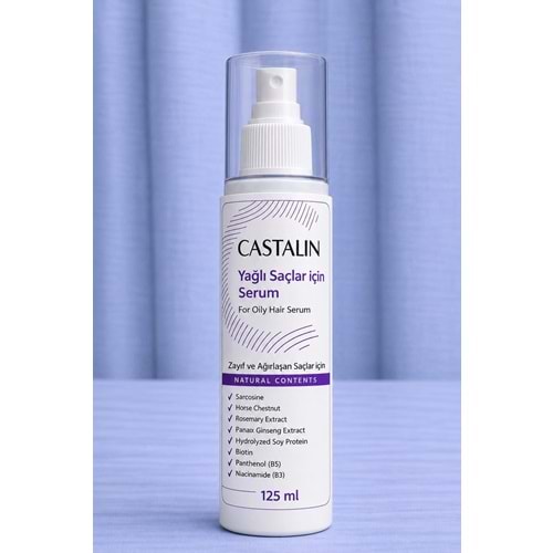 CASTALİN YAĞLI SAÇLAR İÇİN SERUM 125 ML ( ZAYIF VE AĞIRLAŞAN SAÇLAR İÇİN )