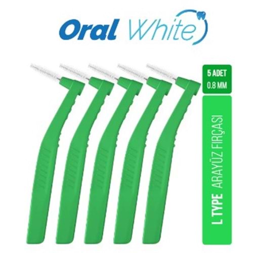 ORAL WHİTE CLEANİNG PRO YEŞİL ARAYÜZ FIRÇASI 0.8 MM 5 ADET
