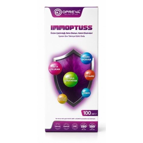 OPREVA İMMOPTUSS BETAGLUKAN İÇEREN TAKVİYE EDİCİ ŞURUP 100 ML