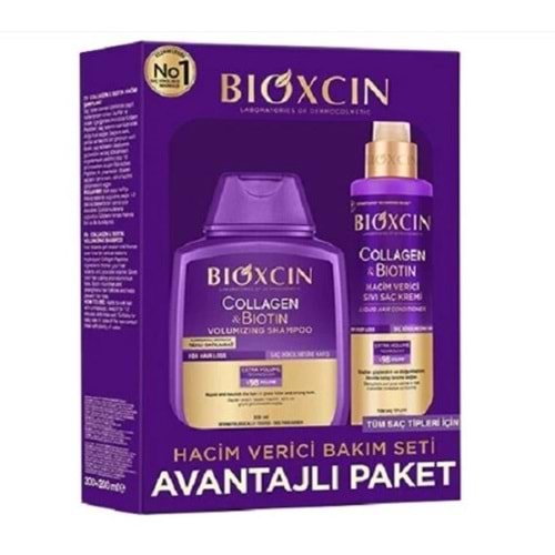 BİOXCİN COLLAGEN + BİOTİN AVANTAJ PAKETİ - ŞAMPUAN 300 ML + SAÇ KREMİ 200 ML