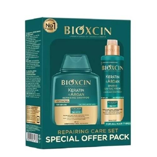 BİOXCİN KERATİN ARGAN AVANTAJ PAKETİ - ŞAMPUAN 300 ML + SAÇ KREMİ 200 ML