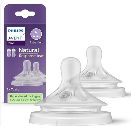 PHİLİPS AVENT NATURAL RESPONSE BİBERON BAŞLIĞI EMZİĞİ 5 NUMARA 6+ AY 2'Lİ