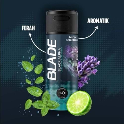 BLADE BLACK ALPHA ERKEK DEODORANTI 150 ML