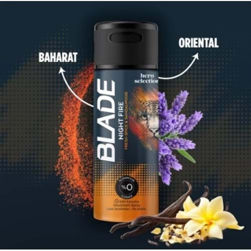 BLADE NİGHT FİRE ERKEK DEODORANTI 150 ML