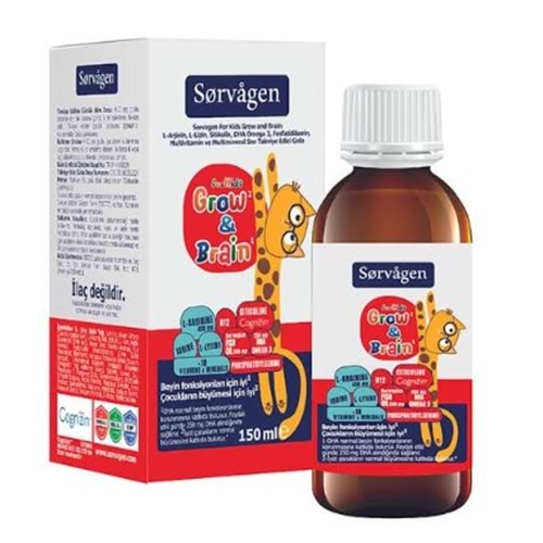 SORVAGEN GROW BRAİN FOR KİDS SIVI 150 ML