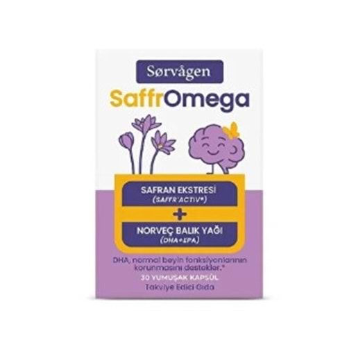 SORVAGEN SAFFROMEGA SAFRAN VE OMEGA3 30 YUMUŞAK KAPSÜL