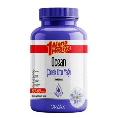 OCEAN ÇÖREK OTU YAĞI 1000 MG 60 + 60 KAPSÜL