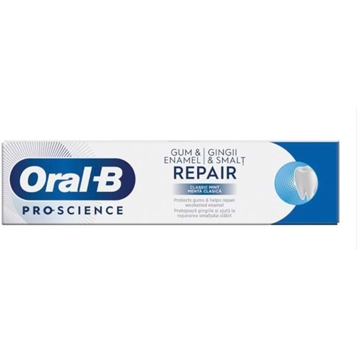ORAL-B DİŞ MACUNU DİŞ ETİ VE DİŞ MİNESİ ONARIM KLASİK NANE 75 ML