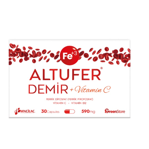 ALTUFER DEMİR + VİTAMİN C 30 KAPSÜL