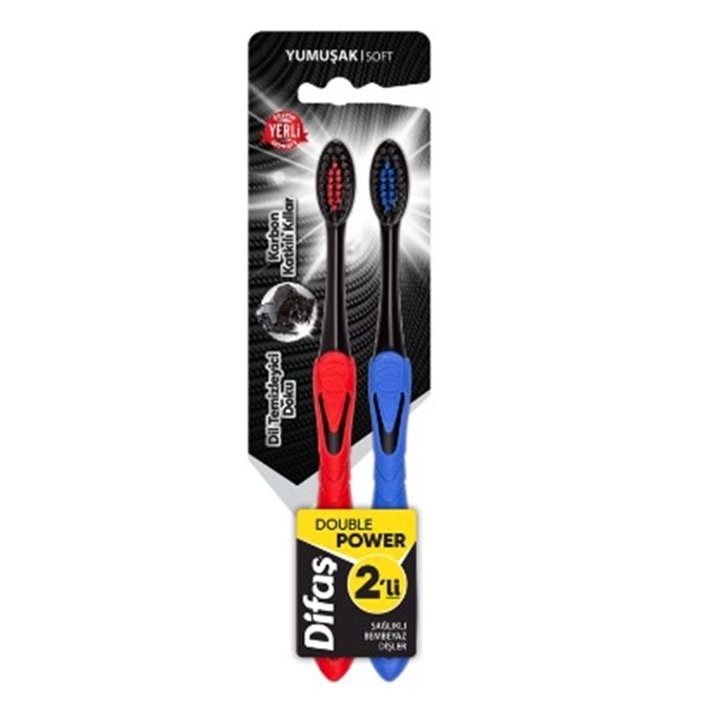 DİFAŞ DOUBLE POWER 2 Lİ DİŞ FIRÇASI ORTA