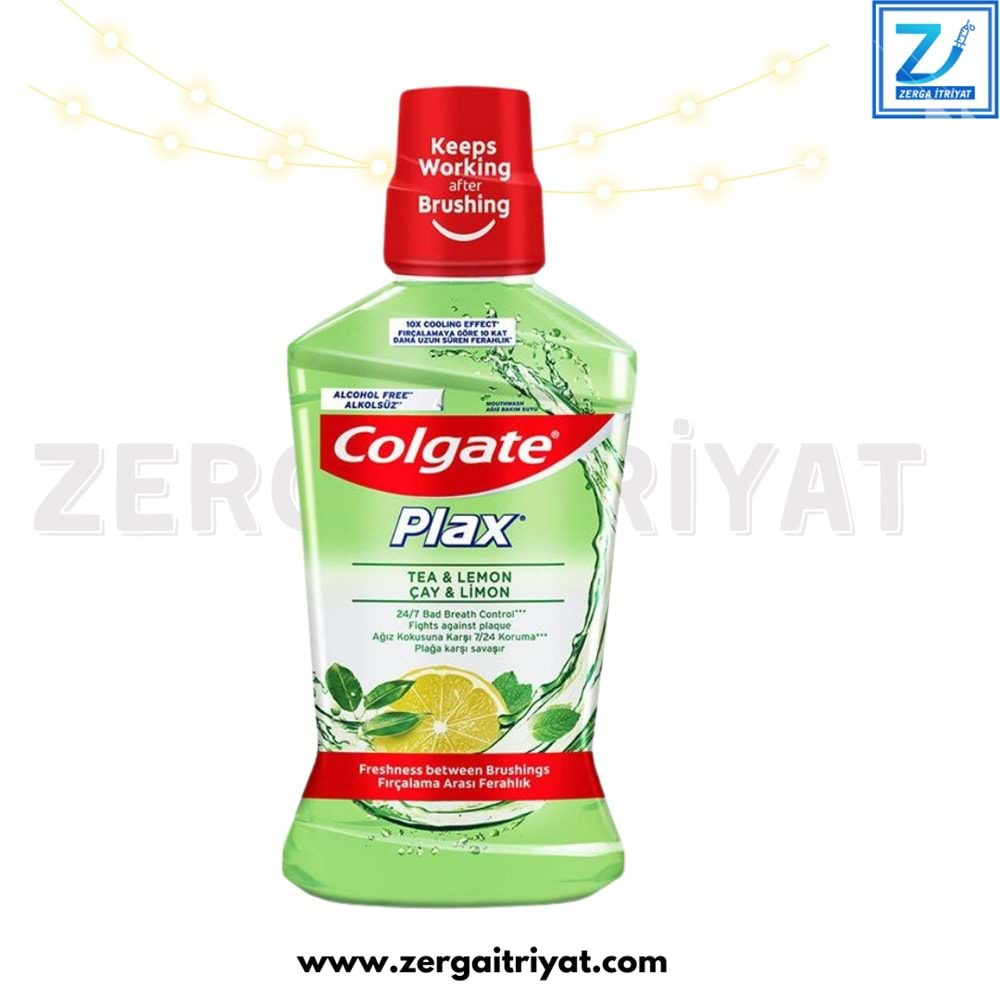 COLGATE PLAX AĞIZ BAKIM SUYU ÇAY VE LİMON 500 ML