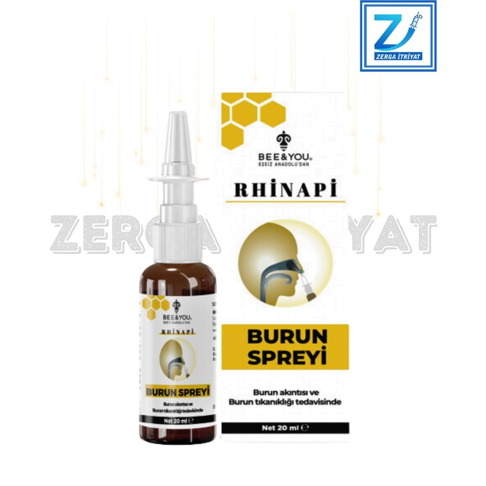 BEE&YOU RHİNAPİ BURUN AKINTISI BURUN SPREYİ 20 ML