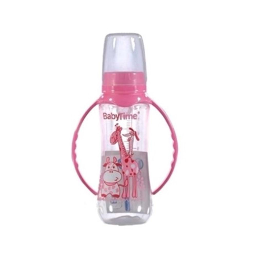 BABY TİME KİRAZ UCLU KULPLU CAM BİBERON 250 ML BT079