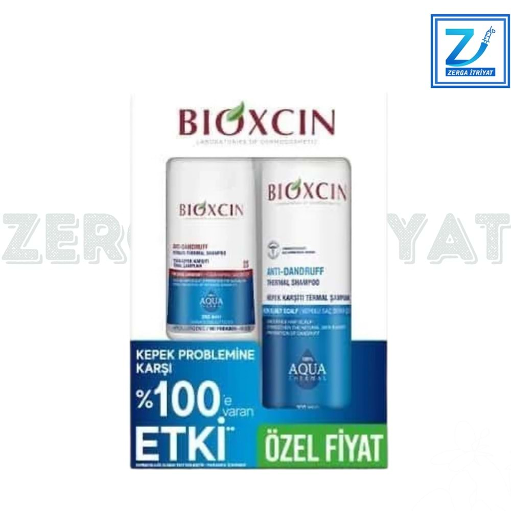 BİOXCIN AQUA THERMAL KEPEK KARŞITI TERMAL ŞAMPUAN 300 ML + 200 ML HEDİYELİ KOFRE PAKET