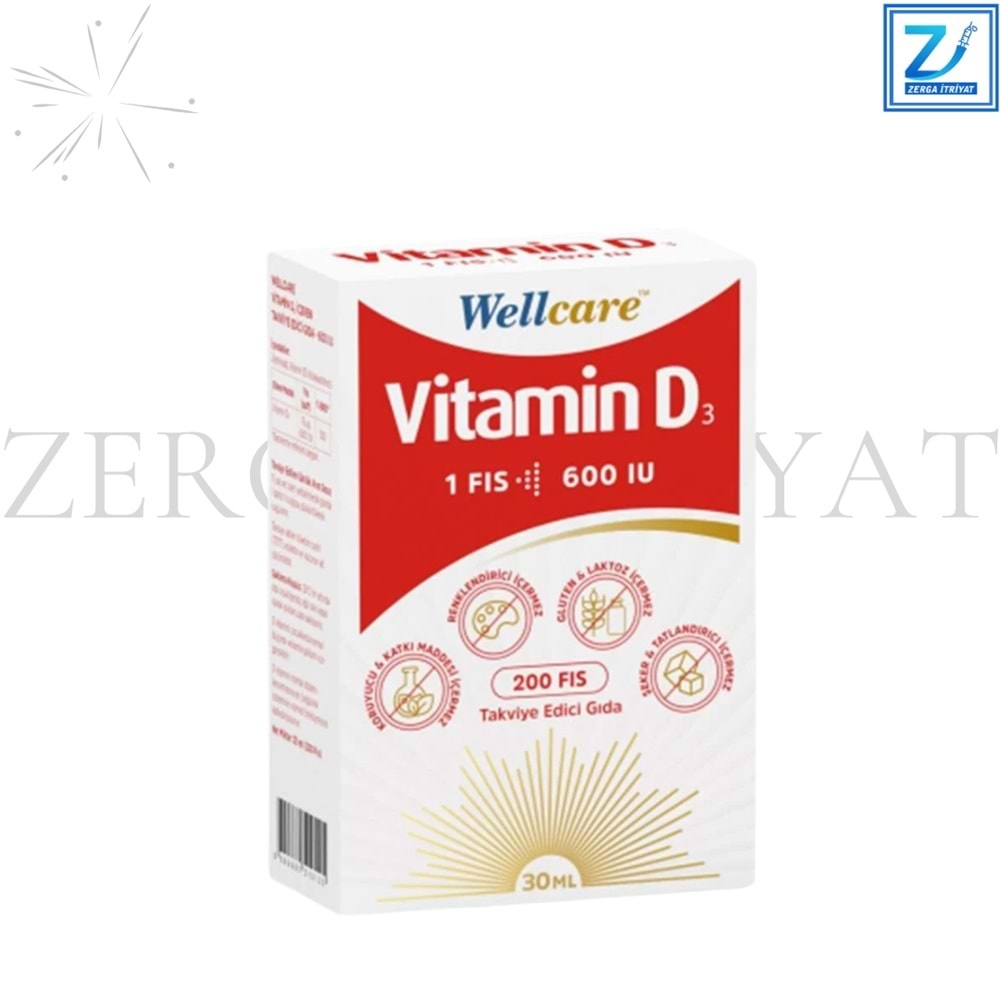 WELLCARE VİTAMİN D3 600 IU 30 ML