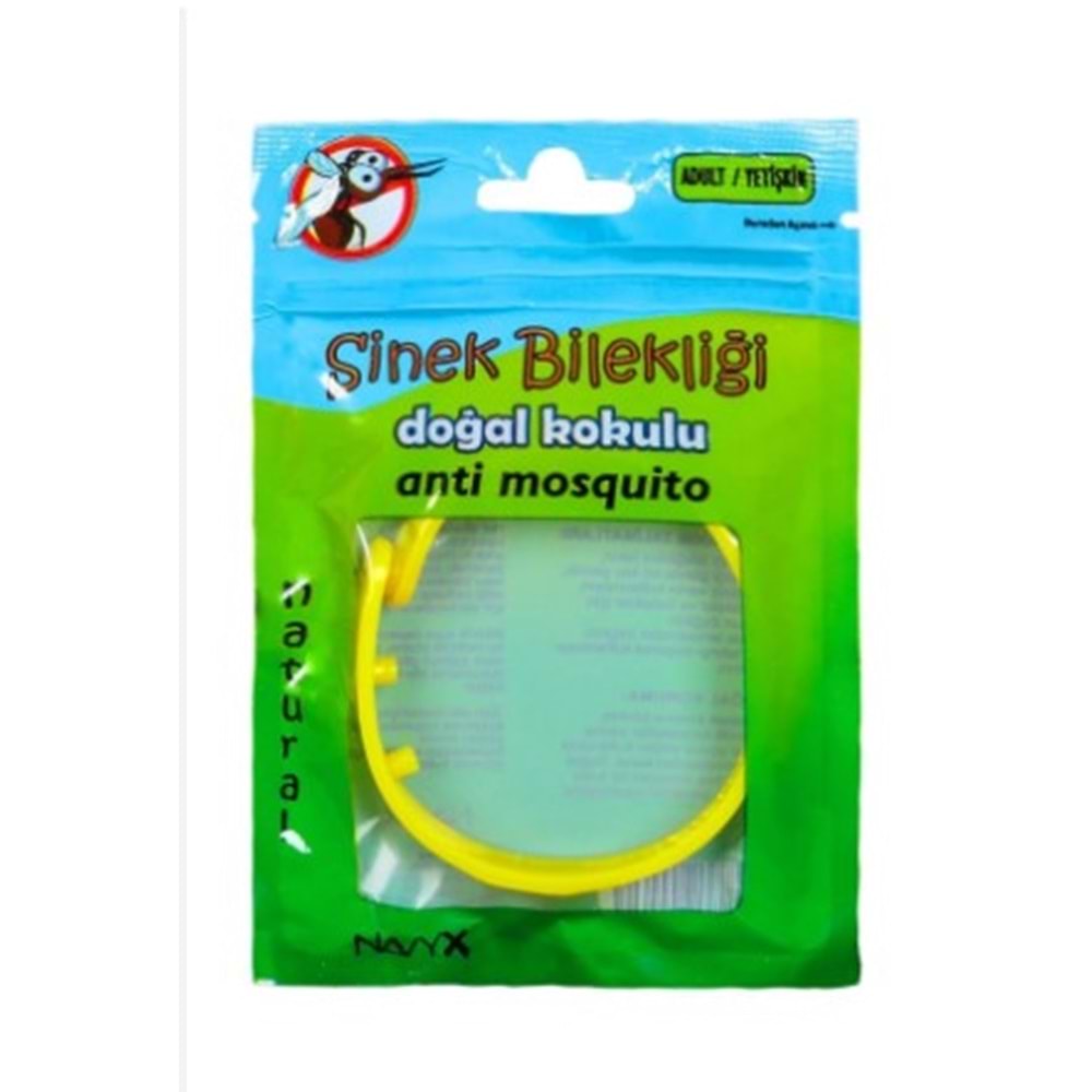 NAVYX MOSQUİT SİNEK BİLEKLİĞİ DOĞAL KOKULU YETİŞKİNLER İÇİN
