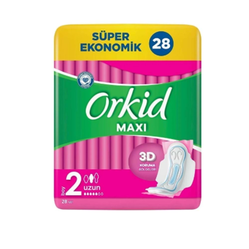 ORKİD MAXİ HİJYENİK UZUN PED 28 Lİ