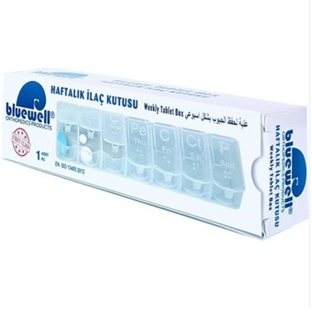 BLUEWELL HAFTALIK İLAÇ SAKLAMA KUTUSU