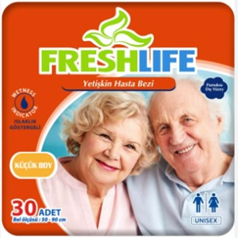 FRESHLİFE HASTA BEZİ KÜÇÜK BOY 30'LU SMALL BEL BANTLI
