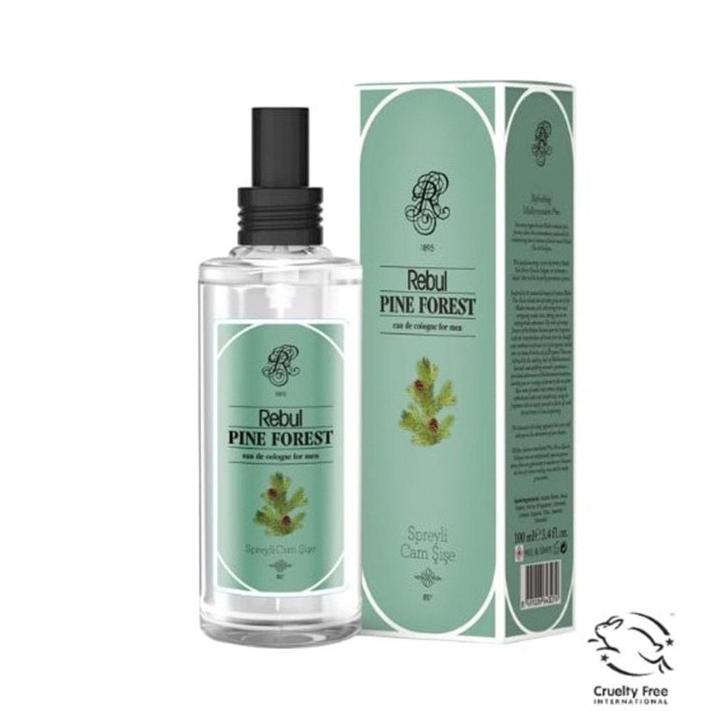 REBUL PİNE FOREST (ÇAM KOKUSU) CAM ŞİŞE SPREYLİ KOLONYA 100 ML