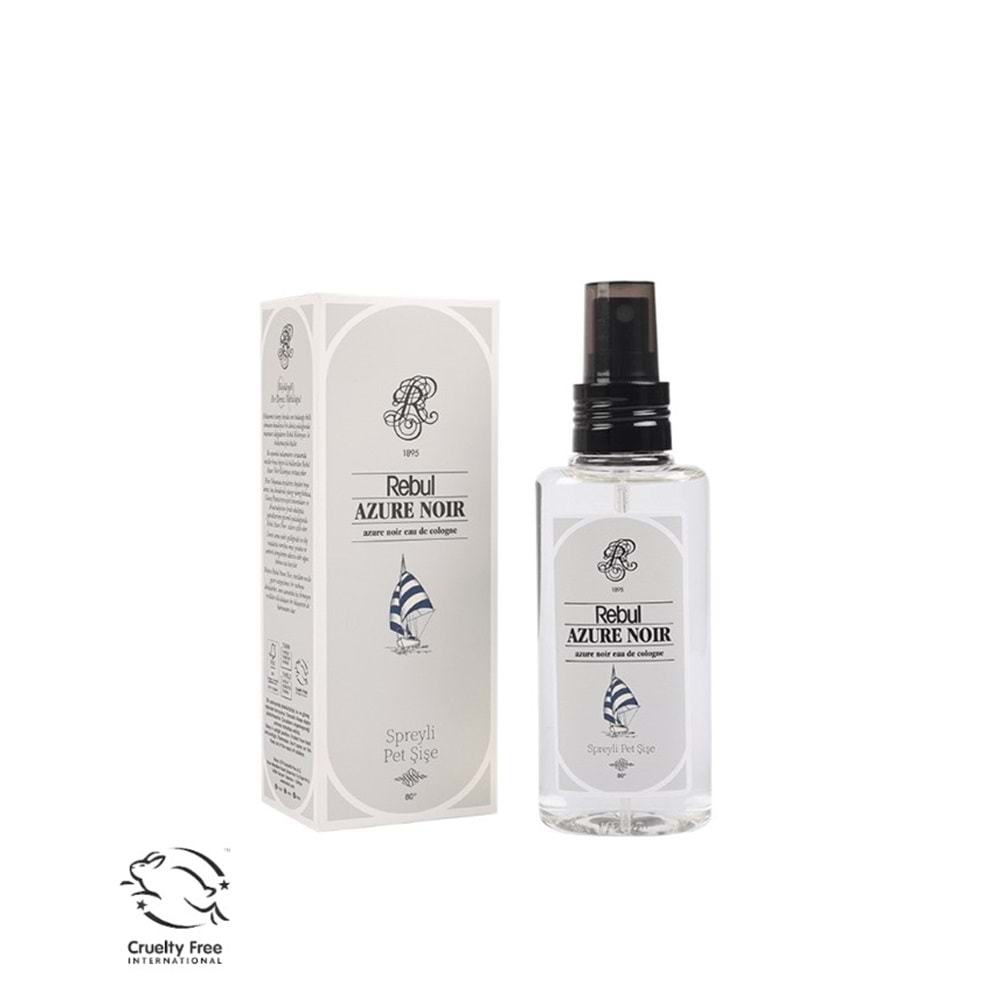 REBUL AZURE NOİR (TAZE FERAH ESİNTİLİ) KOLONYA SPREYLİ PET ŞİŞE 125 ML