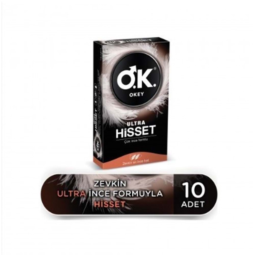 OKEY PREZERVATİF 10 LU ULTRA HİSSET