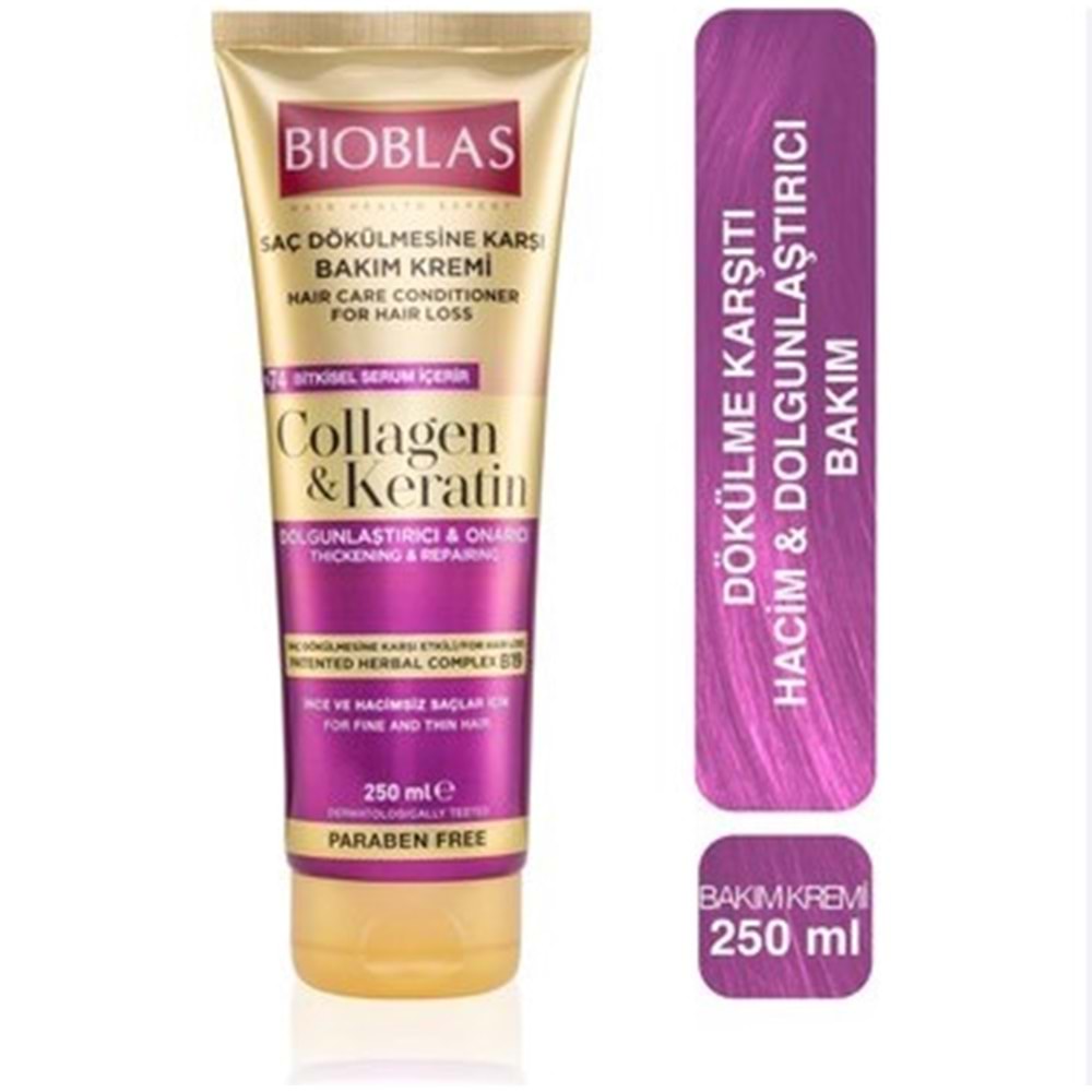 BİOBLAS COLLAGEN KERATİN SAÇ DÖKÜLMESİNE KARŞI BAKIM KREMİ 250 ML