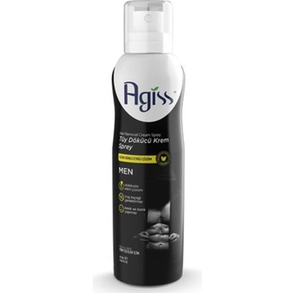 AGİSS MEN TÜY DÖKÜCÜ KREM GAZLI SPREY 175 ML