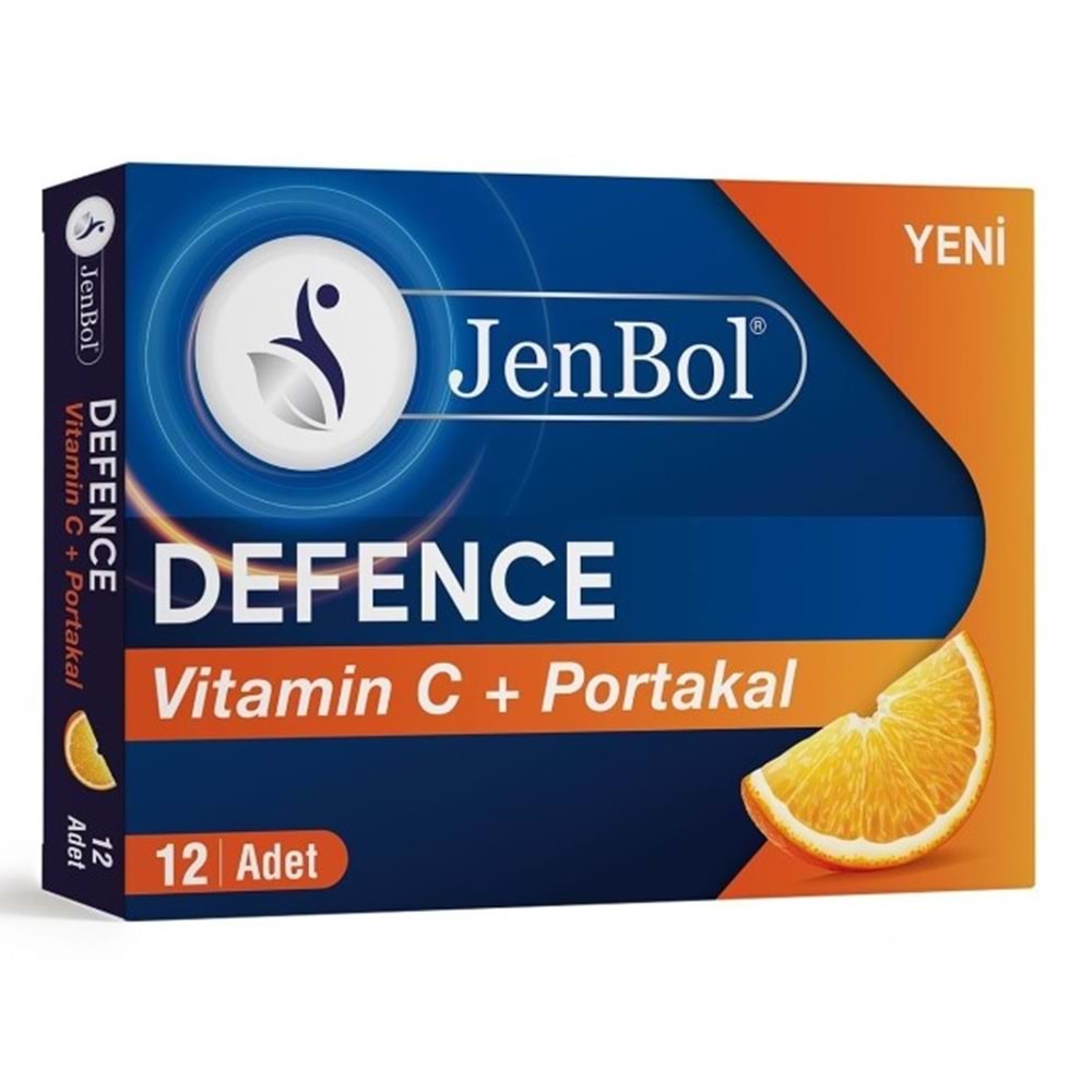 JENBOL DEFENCE PASTİL 12 Lİ VİTAMİN C & PORTAKAL