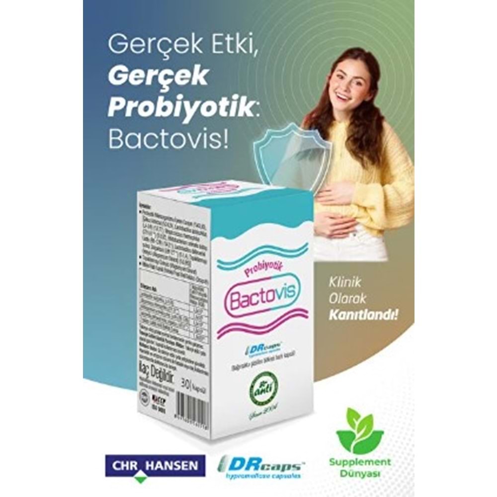 BACTOVİS PROBİYOTİK 30 KAPSÜL