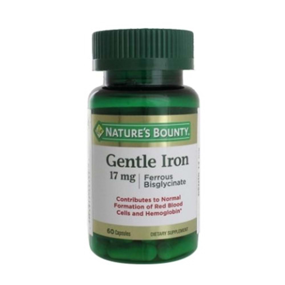 NATURE'S BOUNTY GENTLE IRON 17 MG 60 KAPSÜL