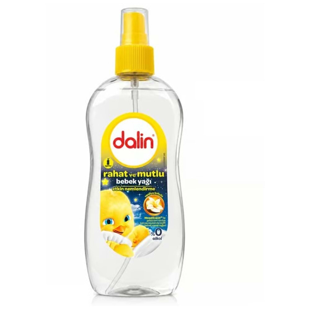 DALİN RAHAT VE MUTLU SPREY BEBEK YAĞI 200 ML