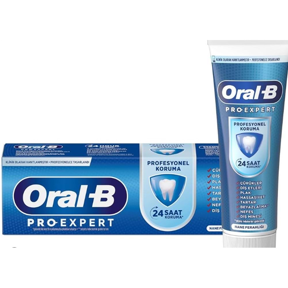 ORAL-B PRO-EXPERT 24 SAAT PROFESYONEL KORUMA NANE DİŞ MACUN 75 ML