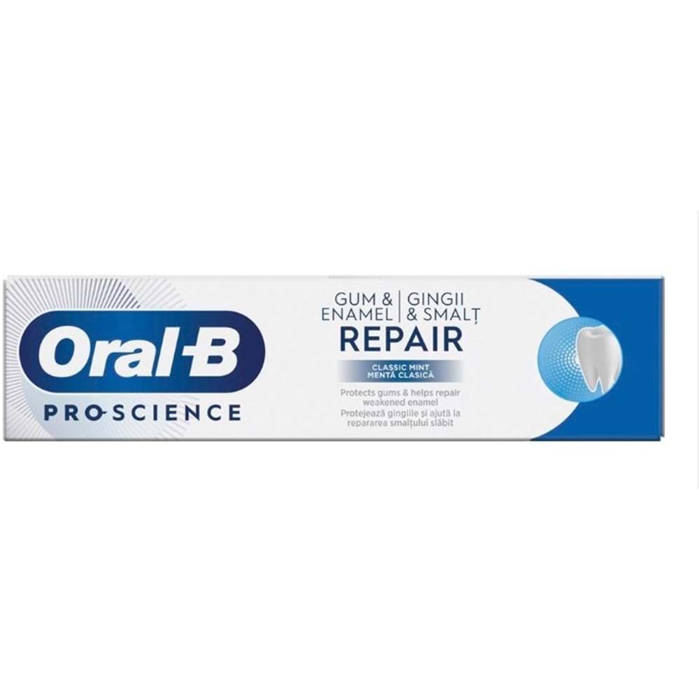 ORAL-B DİŞ MACUNU DİŞ ETİ VE DİŞ MİNESİ ONARIM KLASİK NANE 75 ML